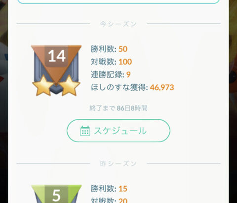 【ポケモンGO】GBLに新規参戦、新シーズン始まったばかりの環境で勝率5割は才能ある？