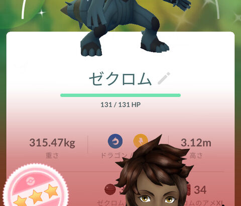 【ポケモンGO】「色違いゼクロムFFF」ツモった男