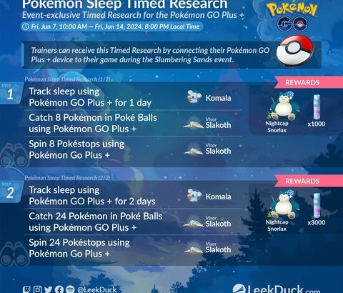 【ポケモンGO】イベント”初夏のまどろみ”「タイムチャレンジ&フィールドリサーチ」