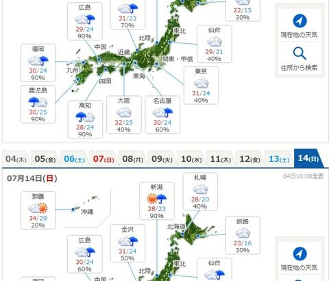 【ポケモンGO】気になるGOフェスグローバル当日の天気予報！