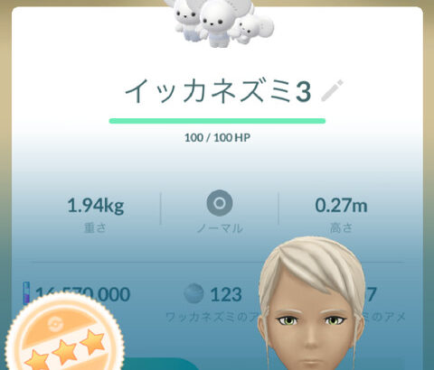 【ポケモンGO】結局ワッカネズミ（さんびき）の確率は最終的にどれくらいだったのか