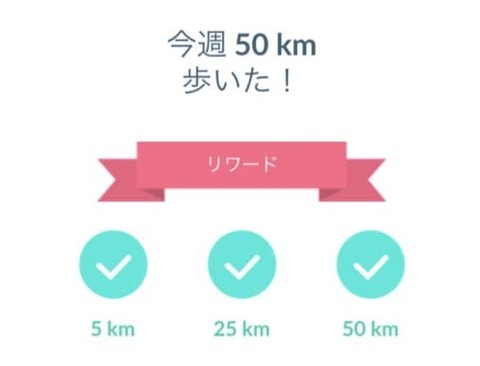 【ポケモンGO】毎週の50・100キロリワード！毎回頑張ってる奴いる？