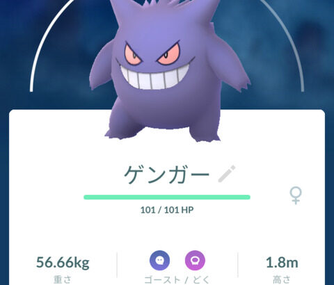 【ポケモンGO】キョダイゲンガーは1時間間隔で出現