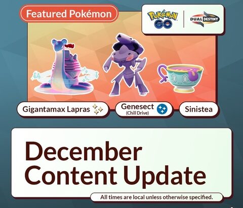 【ポケモンGO】12月の予定が公式発表！年末恒例のレシゼクキュレムが居ない…！