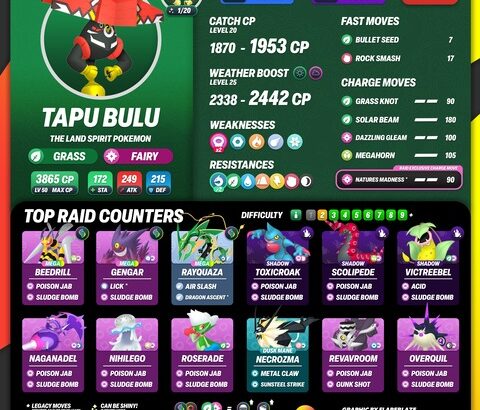 【ポケモンGO】本日18時から「カプ・ブルル」が大量発生【最大CP：1953/2442】