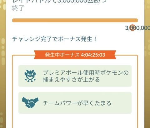 【ポケモンGO】グローバルチャレンジ完了