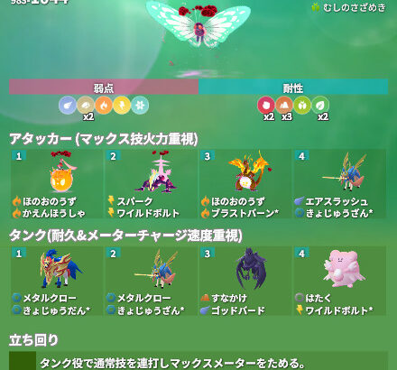 【ポケモンGO】巨大バタフリー対策に何を用意したらいいの？