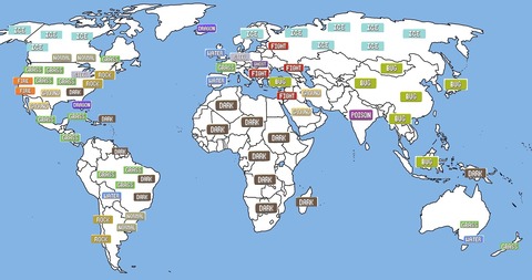 外国人「国をポケモンのタイプで分けたらこんな感じだな」