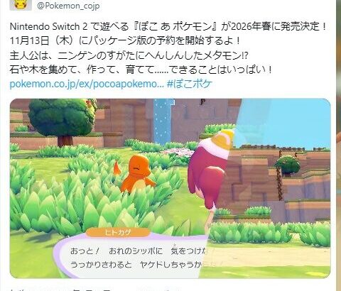 メタモンが主役のポケモン新作発表『ぽこ あ ポケモン』