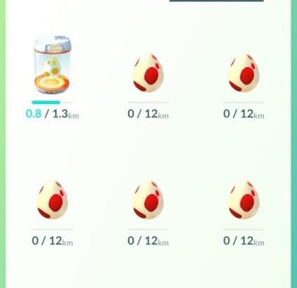 【ポケモンGO】イエッサン狙いの5キロ卵が全然でなくて10キロで埋め尽くされた