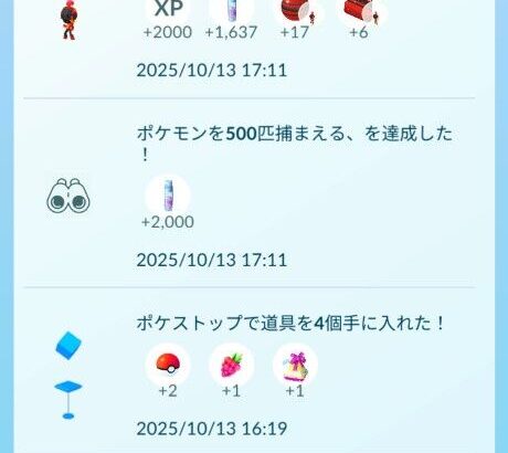 【ポケモンGO】ウィークリーチャレンジ、何もやってないけどチャレンジ達成して笑った