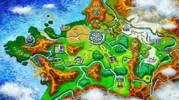 【悲報】「ポケモン」カロス地方のマップ、改めて見ると魅力がなさすぎる