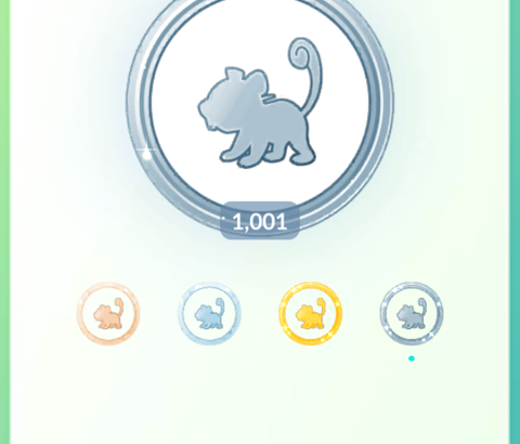 【ポケモンGO】たんぱんこぞうのメダル、プラチナになってる？