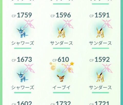 【ポケモンGO】12回イーブイ進化させて1回もブースターが出なかったんだが