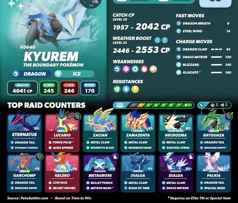 【ポケモンGO】18時から「キュレム」のレイドアワー