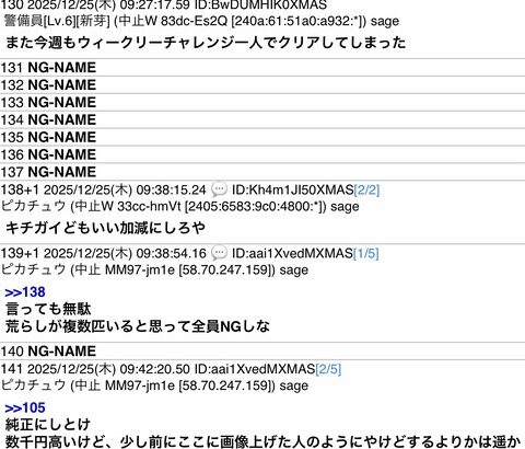 【ポケモンGO】地獄絵図「クリスマス+平日の昼間」から1日中自演しながら暴れ狂うおじさん