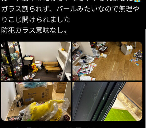 Xでコレクションを自慢していたポケモンファン、空き巣に入られる
