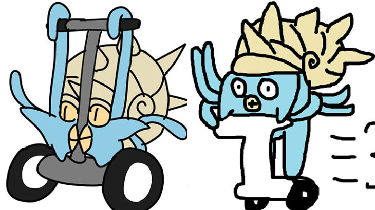 【悲報】俺よりうまくセグウェイに乗ったオムスターを描けるやつ、いない