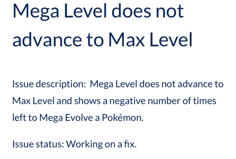 【ポケモンGO】メガレベルが最大レベルに進まない不具合