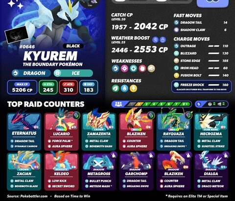 【ポケモンGO】本日は「レシラム、ブラックキュレム」と「ゼクロム、ホワイトキュレム」がレイドに登場、18時からはレイドアワー