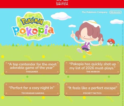 ぽこあポケモンの海外レビューが好評