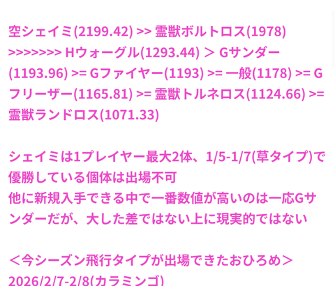 【ポケモンGO】スカイシェイミガチャ外すと一生草と飛行のお披露目勝てない