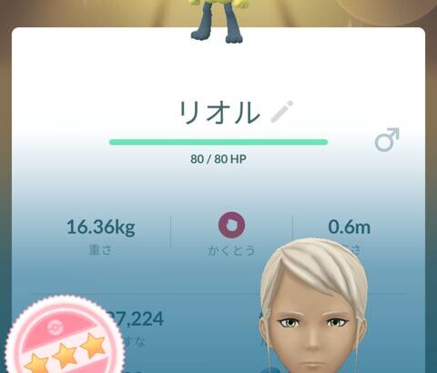 【ポケモンGO】リオル孵化の日戦果