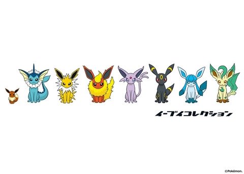 イーブイ、進化前と進化後でこんなに大きさ違う